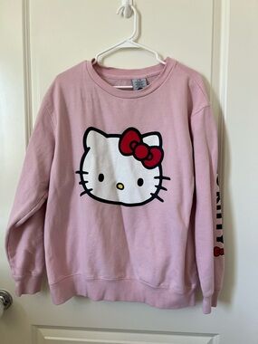 Sanrio Hello Kitty Pink Pullover with Red Bow